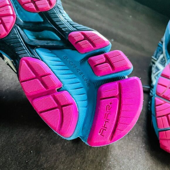 Excellent ASICS GT 2000 Black Blue Ruby Red sz 7 38 EUR - Picture 12 of 14